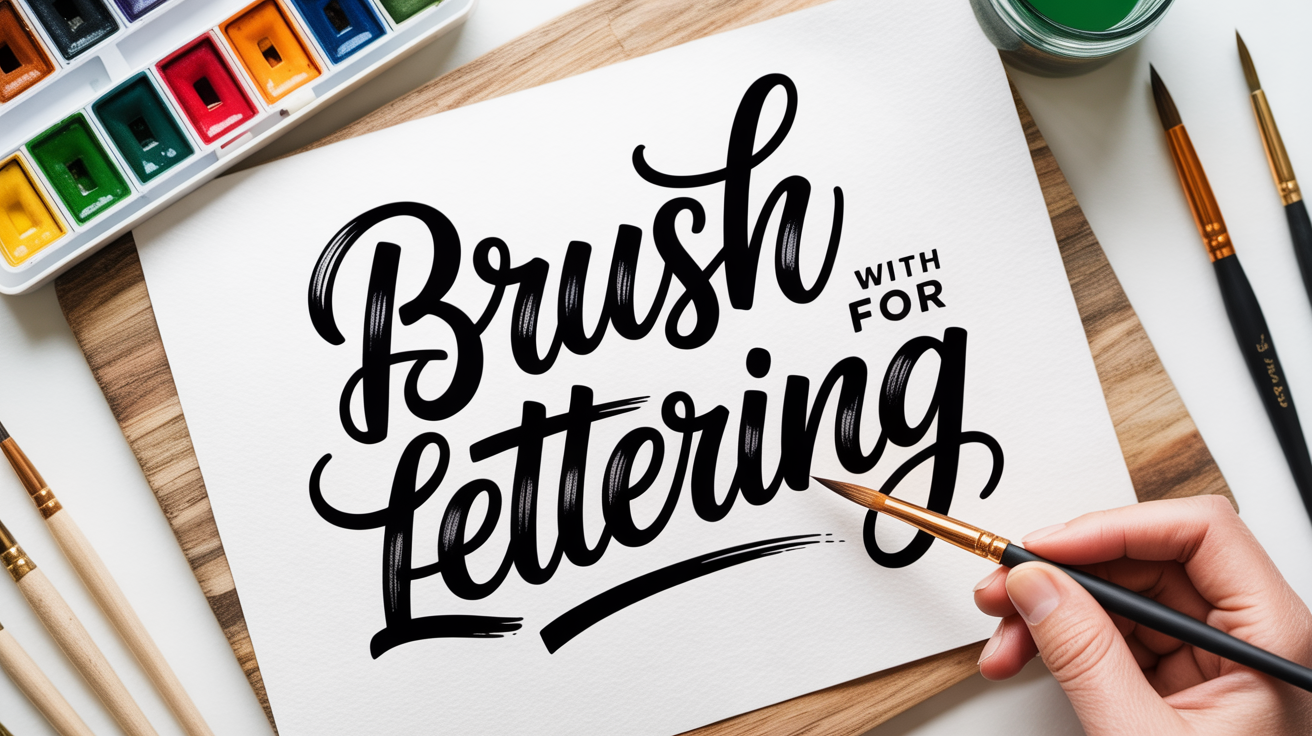 Brush Lettering With a Watercolor Brush for Beginners