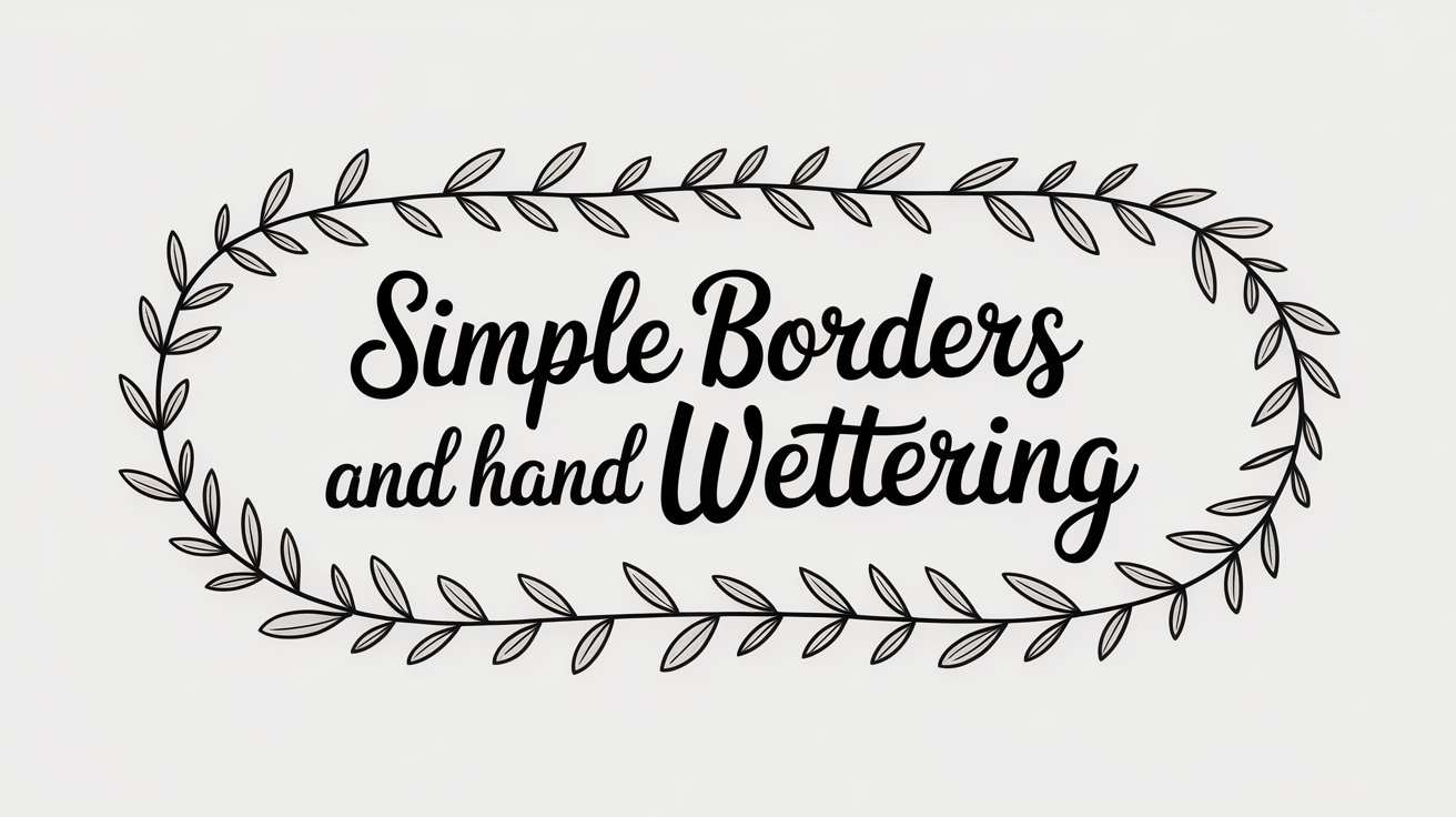 Simple Borders and Wreaths in Hand Lettering